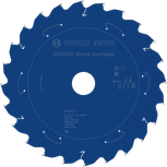 Bosch EXPERT Wood akutoitel töötav 216 mm T24 ringsaeleht.